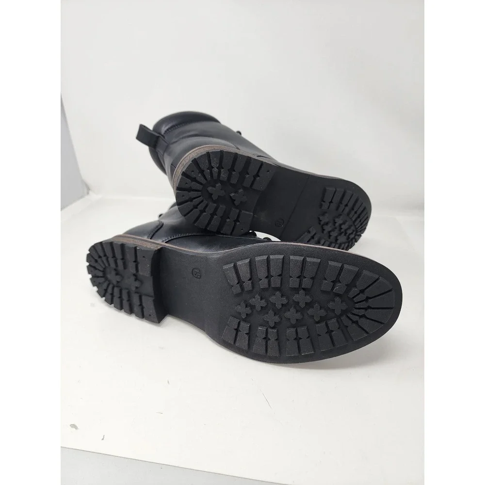Goodfellow & Co Mens Black Lace Up Memory Foam Boots‎ Size 13 Ankle Lug Sole New